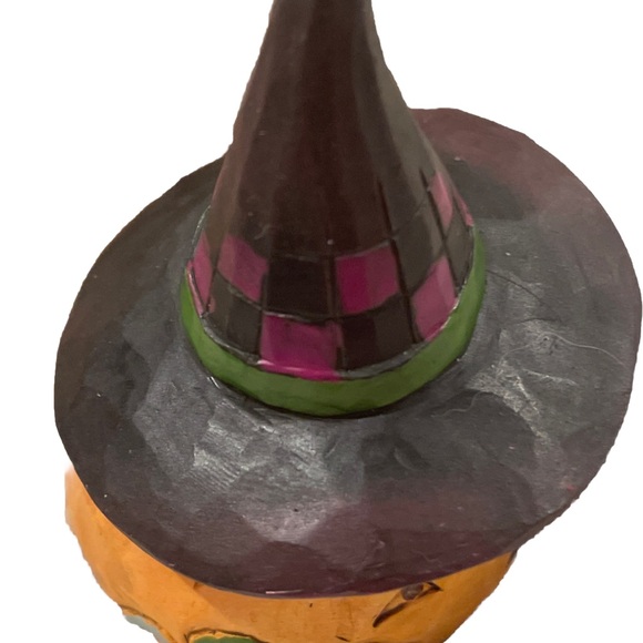 Jim Shore Mini Pumpkin Witch Hat Figurine 4024652 Jack o Lantern Halloween 2011 - Picture 5 of 6
